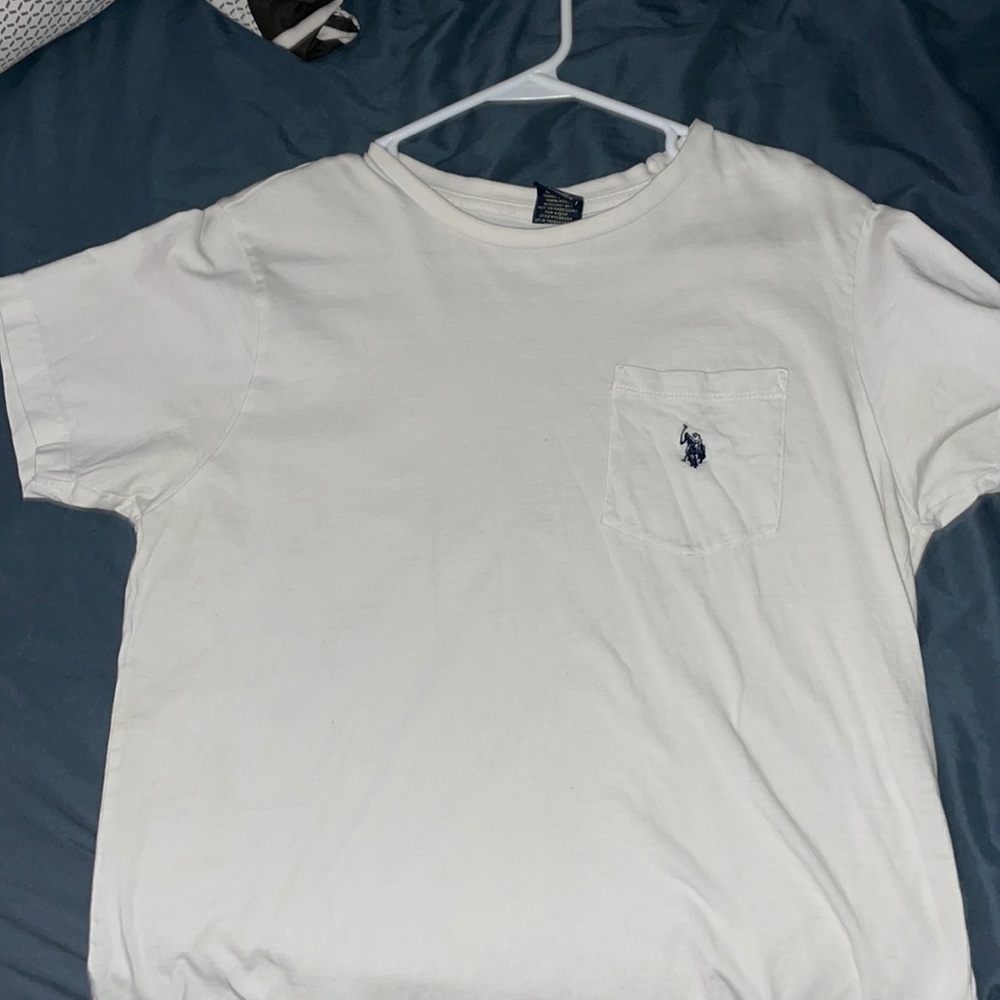 USPA White Pocket Tee